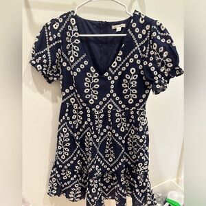 Miami Navy and White Floral Dress